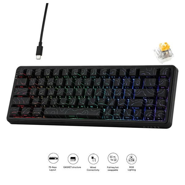 Ajazz AK680 MAX Black (8+1K)