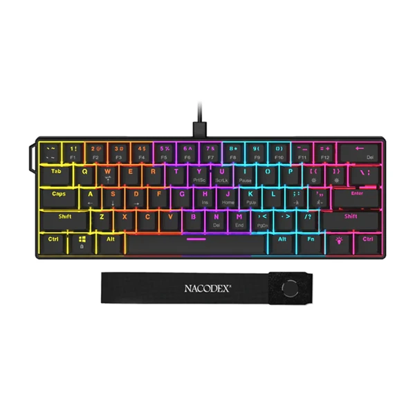 Ajazz NK61 Red Switch Wired Mechanical Black Keboard