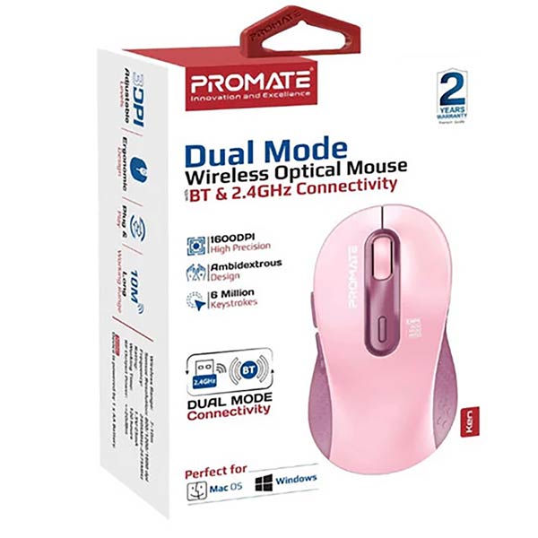 Promate KEN Pink Mouse KEN.PINK
