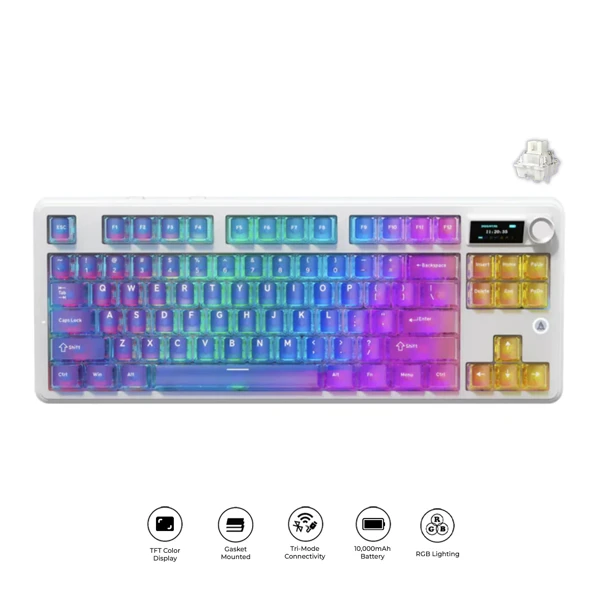6976412988608_20260523_215409_629eae3c.webp Ajazz MK87 PRO Transparent Gradient Blue-Purple-Pink-Orange