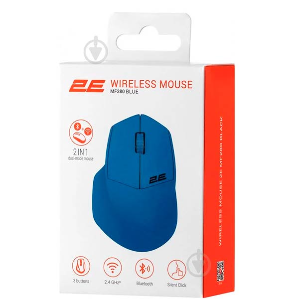 2E MF280 Silent WL/BT Blue Mouse 2E-MF280WBL