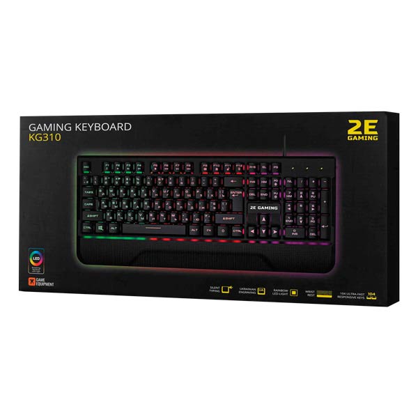 2E Gaming Keyboard KG310 LED USB Black Ukr 2E-KG310UB