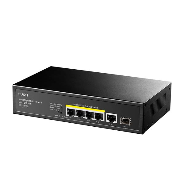 1HjYnN.jpg Cudy GS1005PTS1 5-Port Gigabit PoE+ Switch with SFP