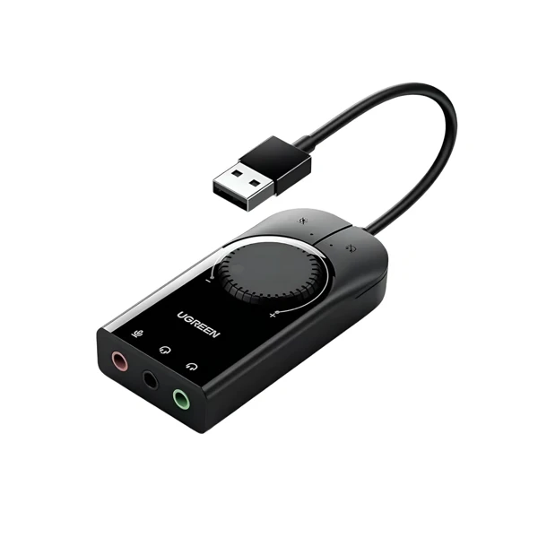 Ugreen CM129 USB External Stereo Sound Adapter Black 40964
