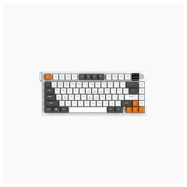 Ajazz AF82 Gray-White-Orange Tri-Mode Keyboard