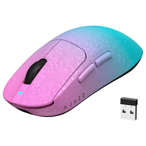 Ajazz AJ199 Carbon Fiber Pink Blue Mouse