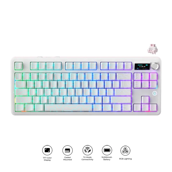 Ajazz MK87 PRO Contour Lines White