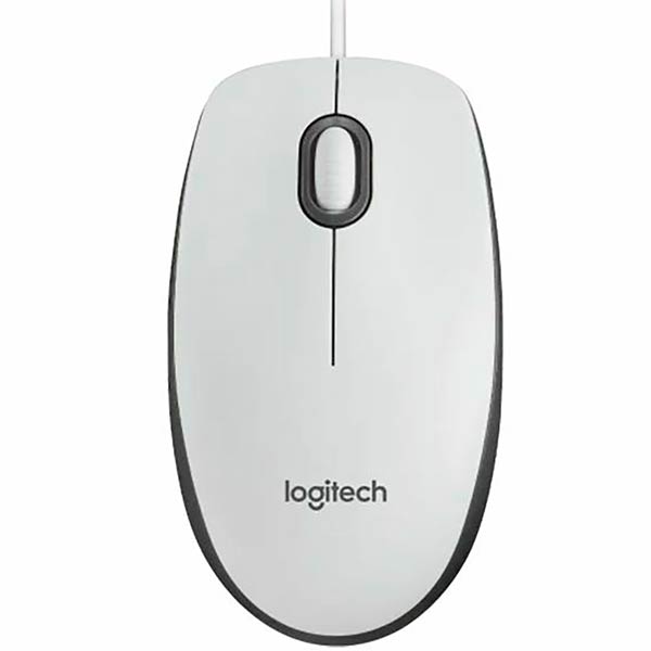 Logitech M100 Optical USB White Mouse