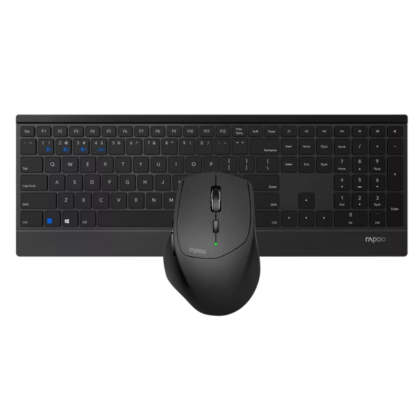 Combo Rapoo 9500M Multi-mode Wireless Silent Keyboard&Mouse Black