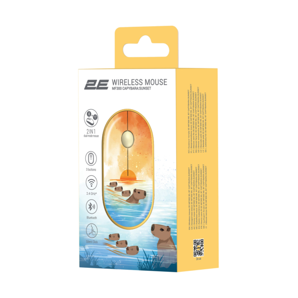 ss1aJkG8DDLiq5gTob.jpg 2E MF300 Capybara: Sunset Silent WL BT Yellow Mouse 2E-MF300WCAPIBARAYW