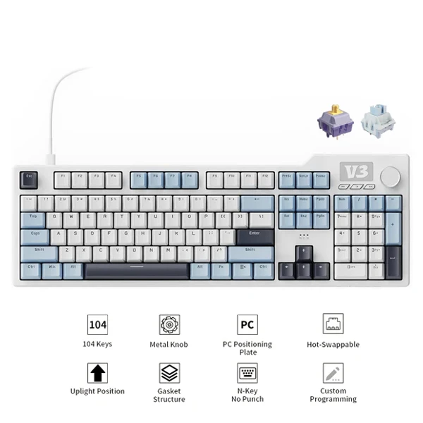 Ajazz AK35I V3 Blue-White-Dark Blue